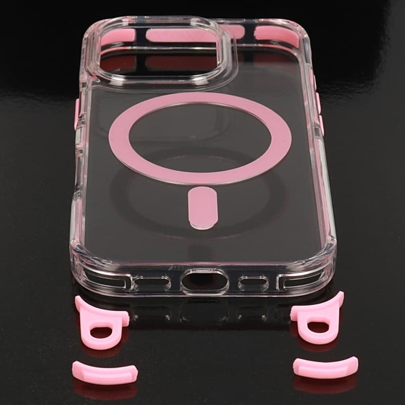 Zadní kryt Tel Protect Strap Clear pro iPhone 15 Pro Max pink - náhled 3