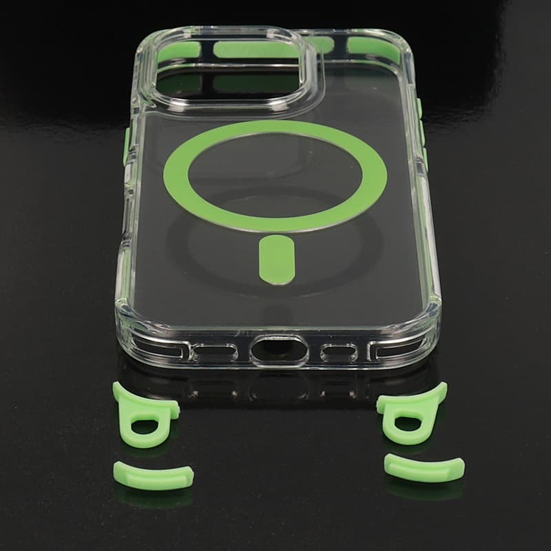 Zadní kryt Tel Protect Strap Clear pro iPhone 16 green - náhled 3