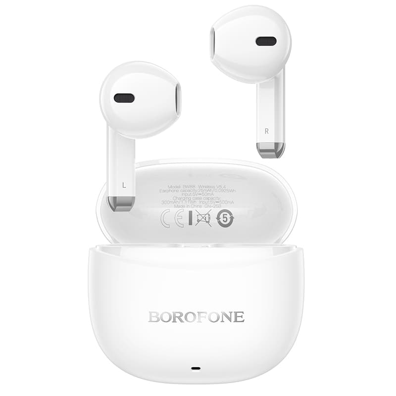 Bezdrátová sluchátka Borofone TWS Bluetooth BW88 Deep Rhyme white - náhled 3