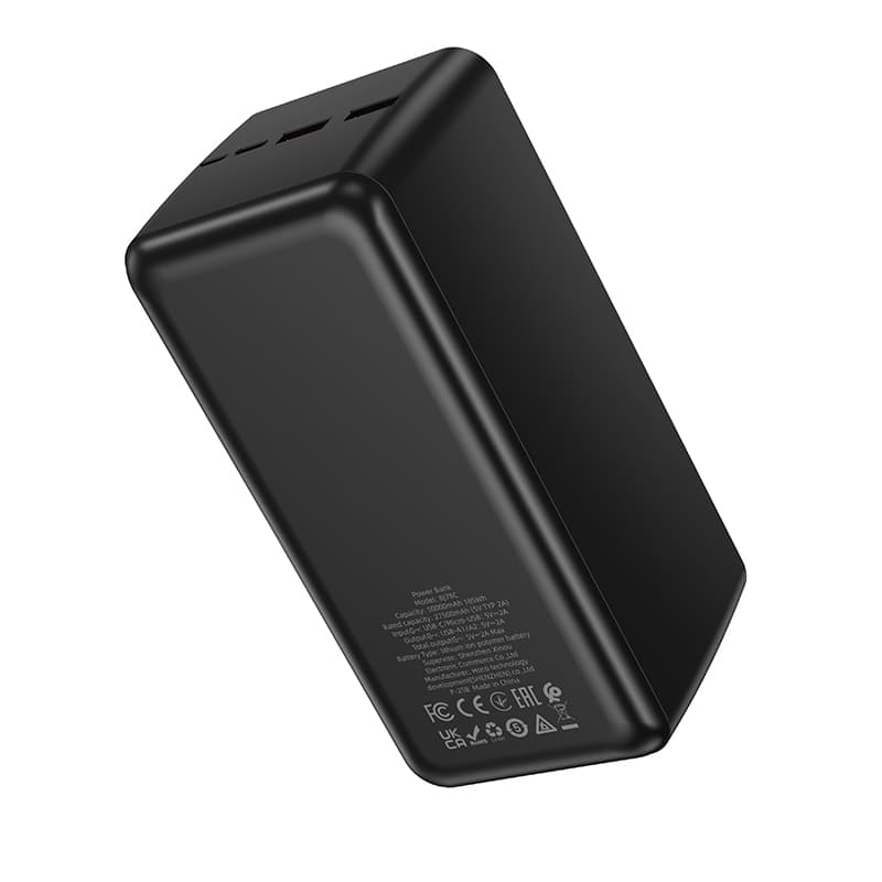 Powerbank Borofone 50000mAh BJ80C Clever - 2xUSB-A + USB-C - QC 3.0 22,5W PD 20W černá - náhled 3