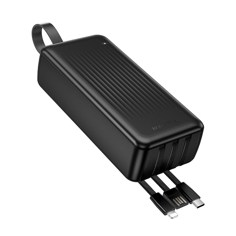 Powerbank Borofone 30000mAh BJ79B Clever - USB-A - s USB-C a Lightning kabelem černá - náhled 3