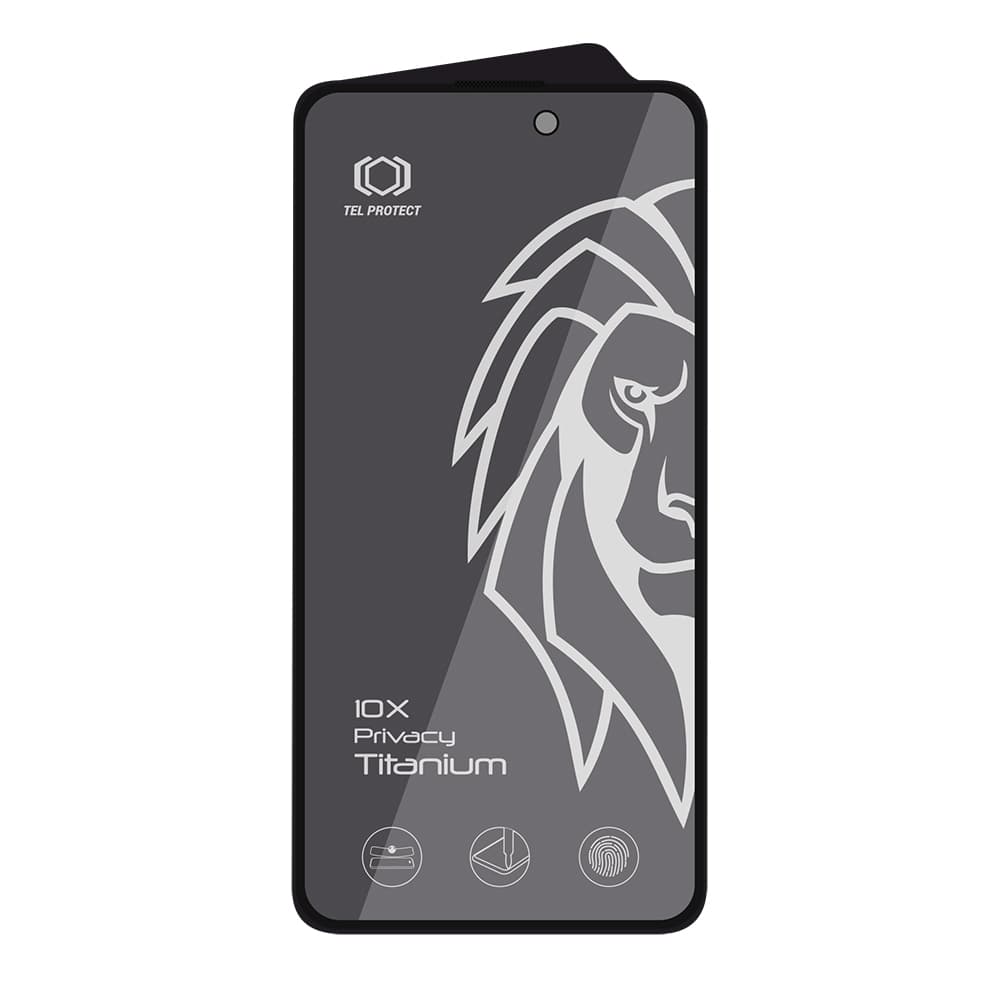 Tvrzené sklo Tel Protect 10X Privacy Titanium pro iPhone 15 Pro Max - náhled 3