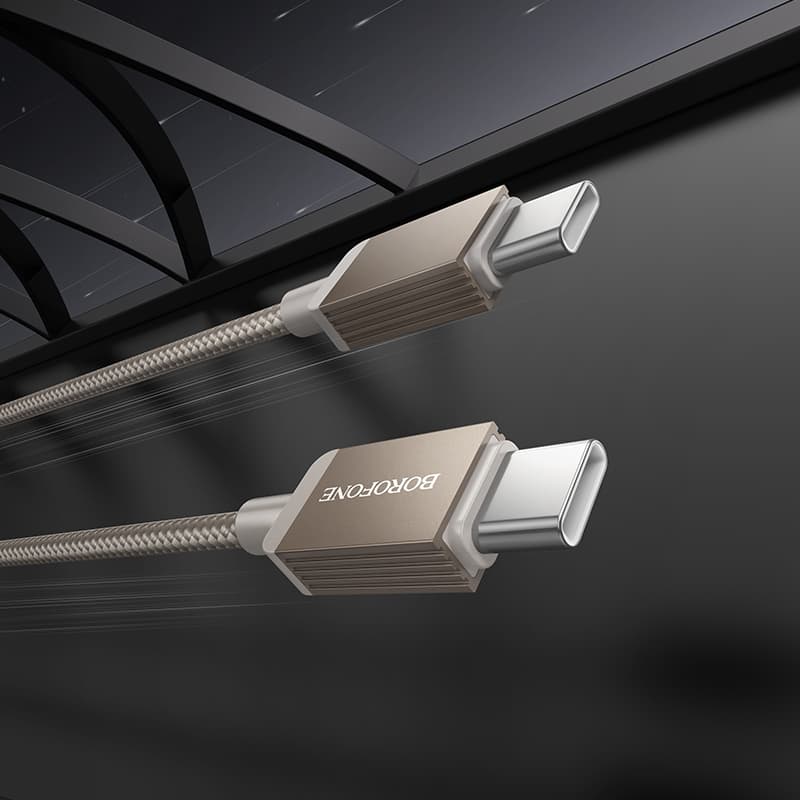 Datový kabel Borofone BX120 Placer USB-C - USB-C PD 60W 1m gold - náhled 3