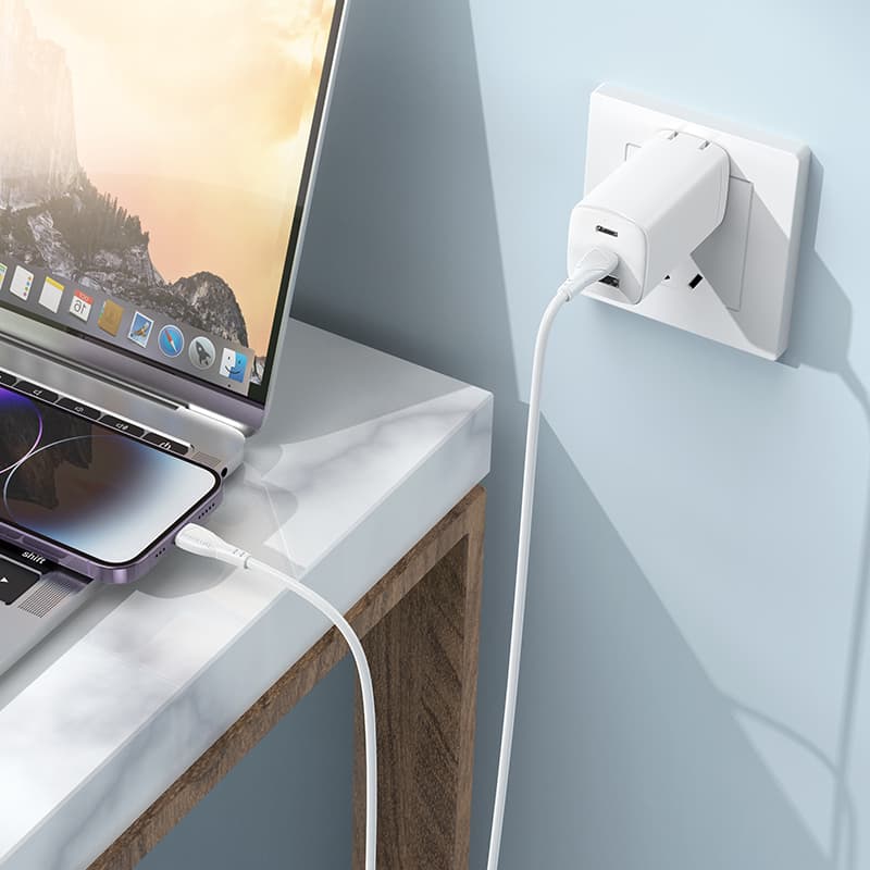 Datový kabel Borofone BX121 Energy USB-C - Lightning PD 27W 1m white - náhled 3