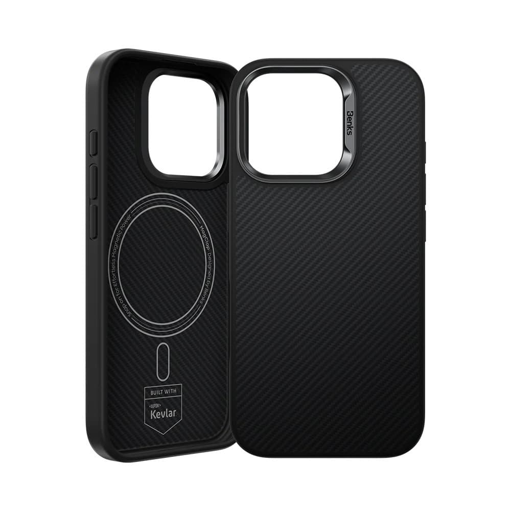 Zadní kryt Benks Magnetic Armor Pro Kevlar Metal Frame 600D (AD66) pro iPhone 16 Pro Max black - náhled 3