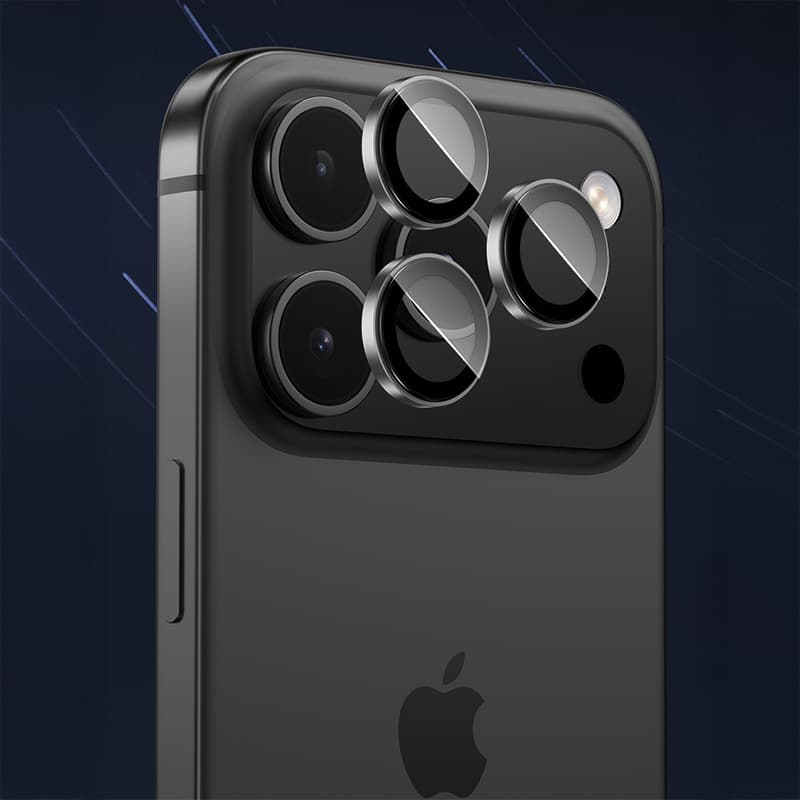 Tvrzené sklo Benks DR Sapphire Lens Protector na čočky fotoaparátu pro iPhone 17 black - náhled 3