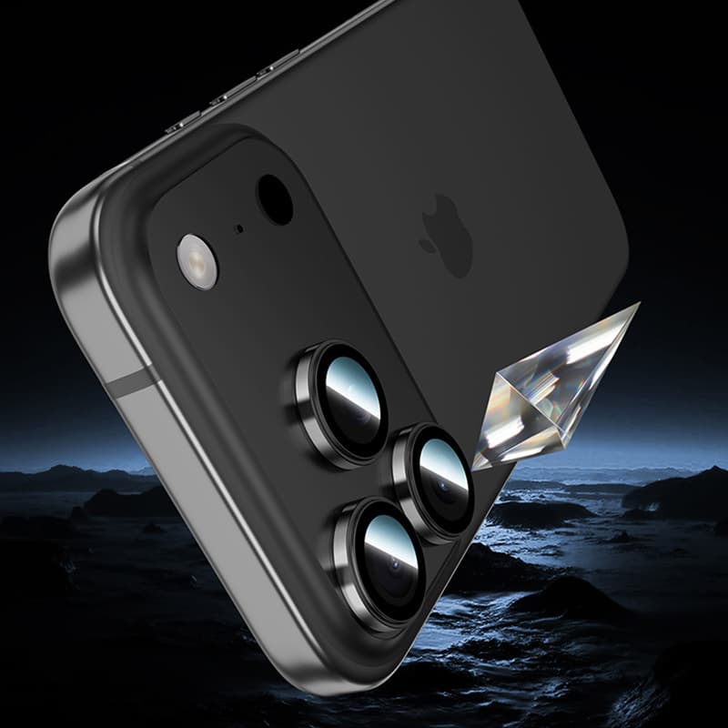 Tvrzené sklo Benks Glass Warrior Metal Lens Protector na čočky fotoaparátu pro iPhone 17 Air black - náhled 3