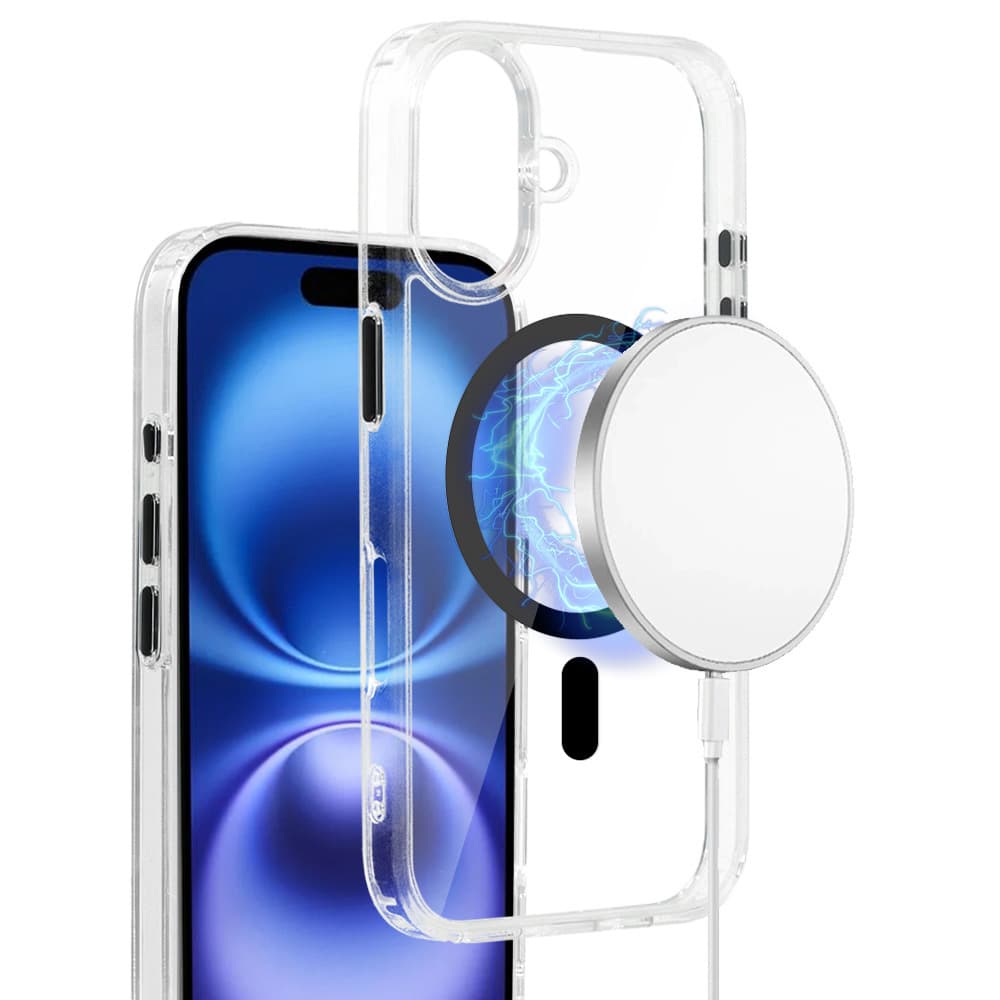 Zadní kryt Glossy Magsafe Clear iPhone 16 black - náhled 2