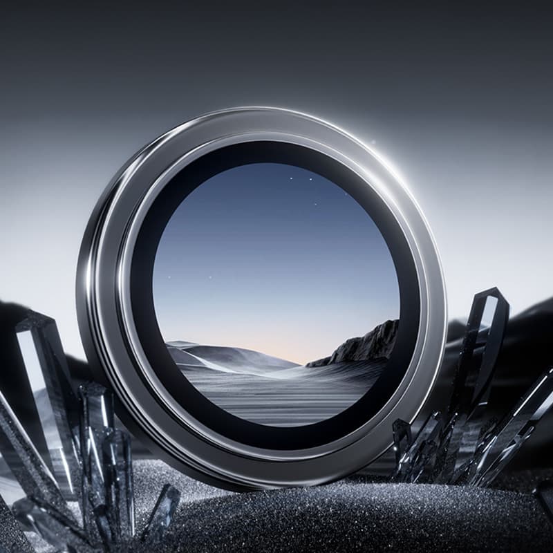 Tvrzené sklo Benks Glass Warrior Lens Protector na čočky fotoaparátu pro iPhone 16-16 Plus silver titanium - náhled 3