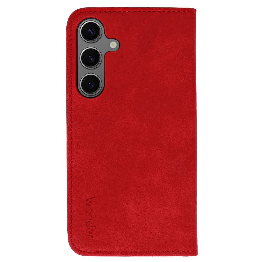Knížkové pouzdro Wonder Smart pro Samsung Galaxy S25 FE červené - náhled 3