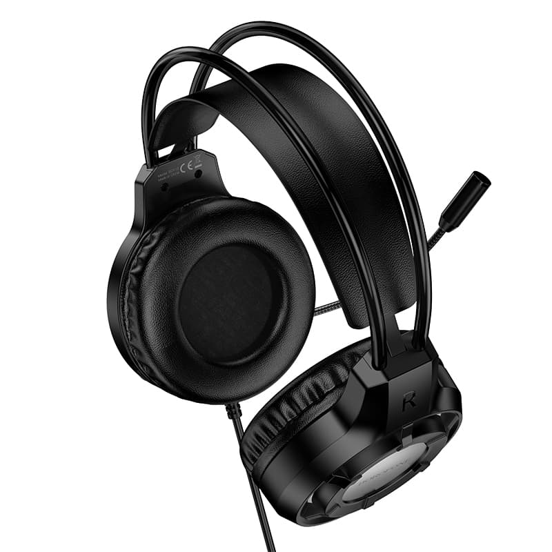 Sluchátka Borofone BO112 Wave gaming s mikrofonem černá - náhled 3
