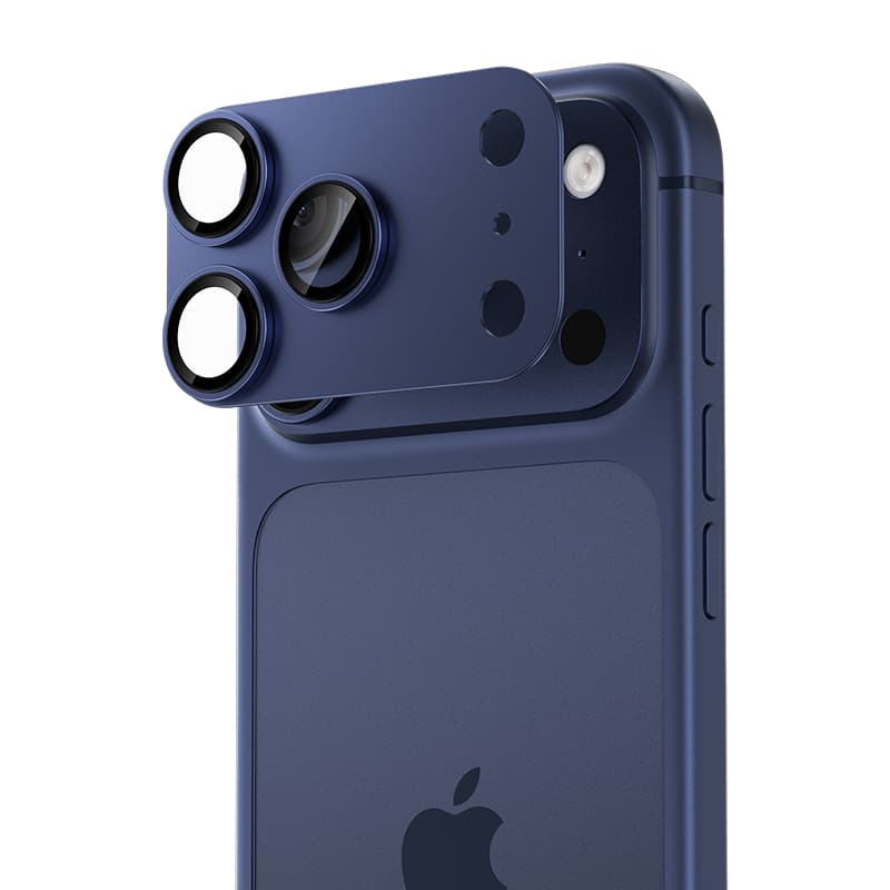 Ochranné sklo Benks Glass Warrior s kovovým integrovaným krytem objektivu (C069) pro iPhone 17 Pro modré - náhled 3
