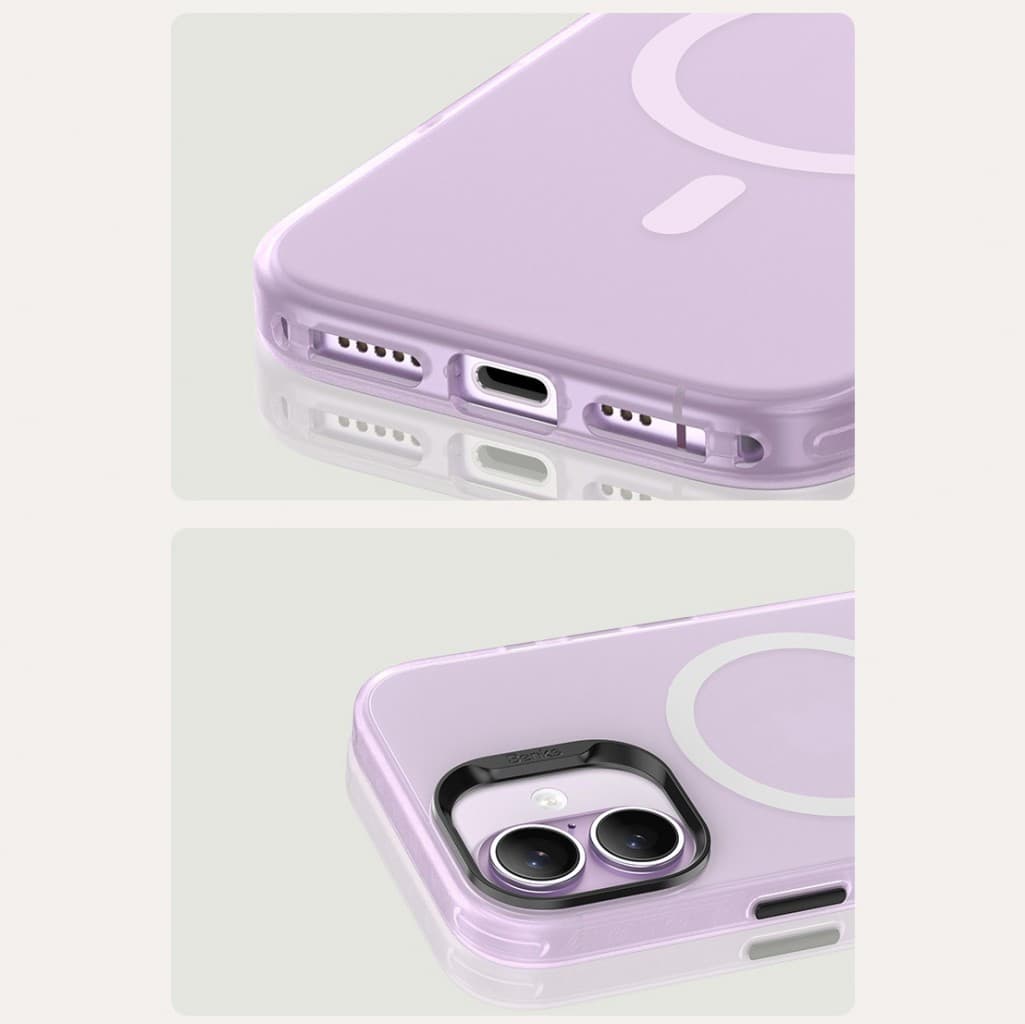 Magnetický kryt Lucid Armor (C067) pro iPhone 17 s tlačítkem pro ovládání fotoaparátu Benks fialový - náhled 3