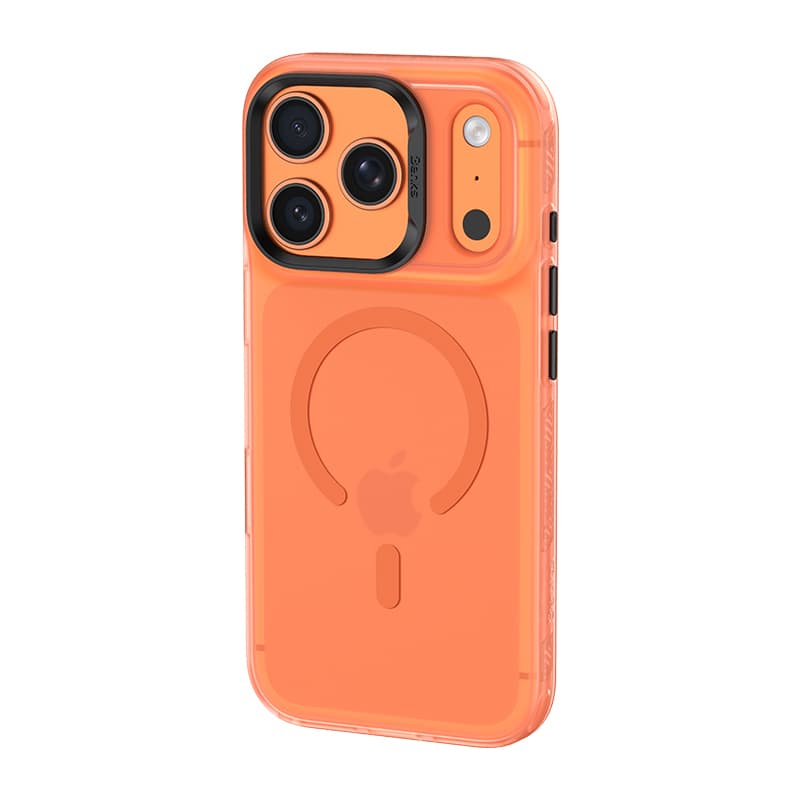 Magnetické pancéřové pouzdro Benks Lucid Armor (C069) pro iPhone 17 Pro (s tlačítkem pro ovládání fotoaparátu), oranžové - náhled 3