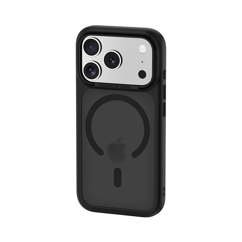 Magnetické mlhové pouzdro Benks s kovovým rámem pro iPhone 17 Pro Max, černé (s tlačítkem pro ovládání fotoaparátu) - náhled 3