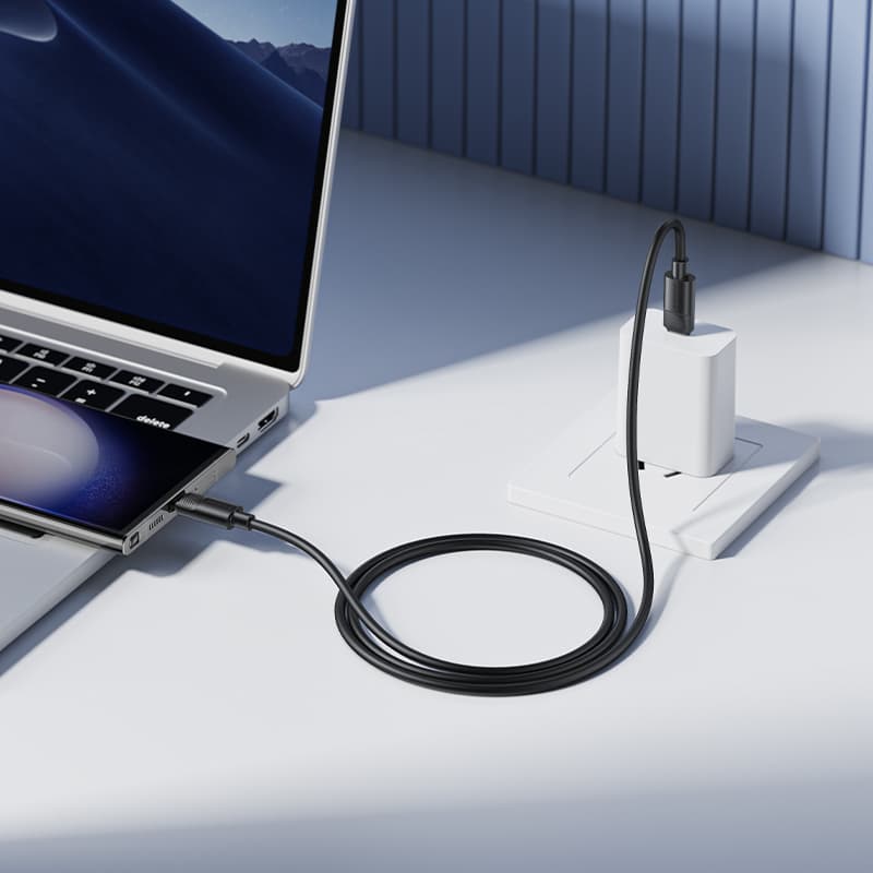 Kabel Borofone BX123 Leya - Type C to Type C - PD 60W 3A 1 m bílý - náhled 3