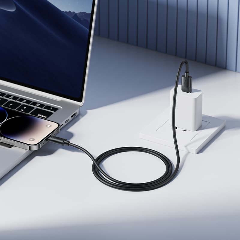 Kabel Borofone BX123 Leya - USB to Lightning - 12W 2,4A 1 m bílý - náhled 3