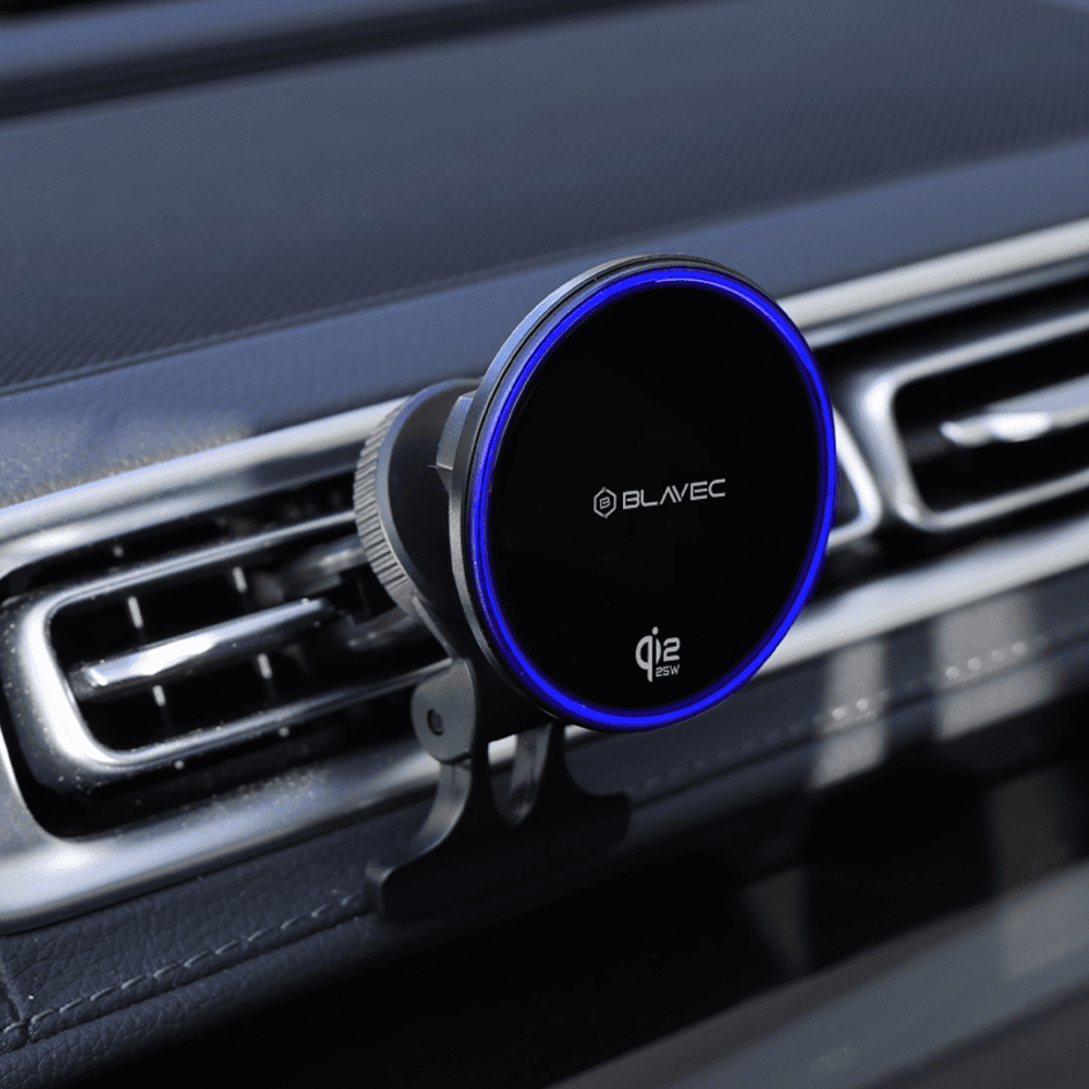 Držák do auta Blavec BHC-04B Qi2.2 25W Magnetic s bezdrátovým nabíjením (BHC04B-MAVIB) černý - náhled 3