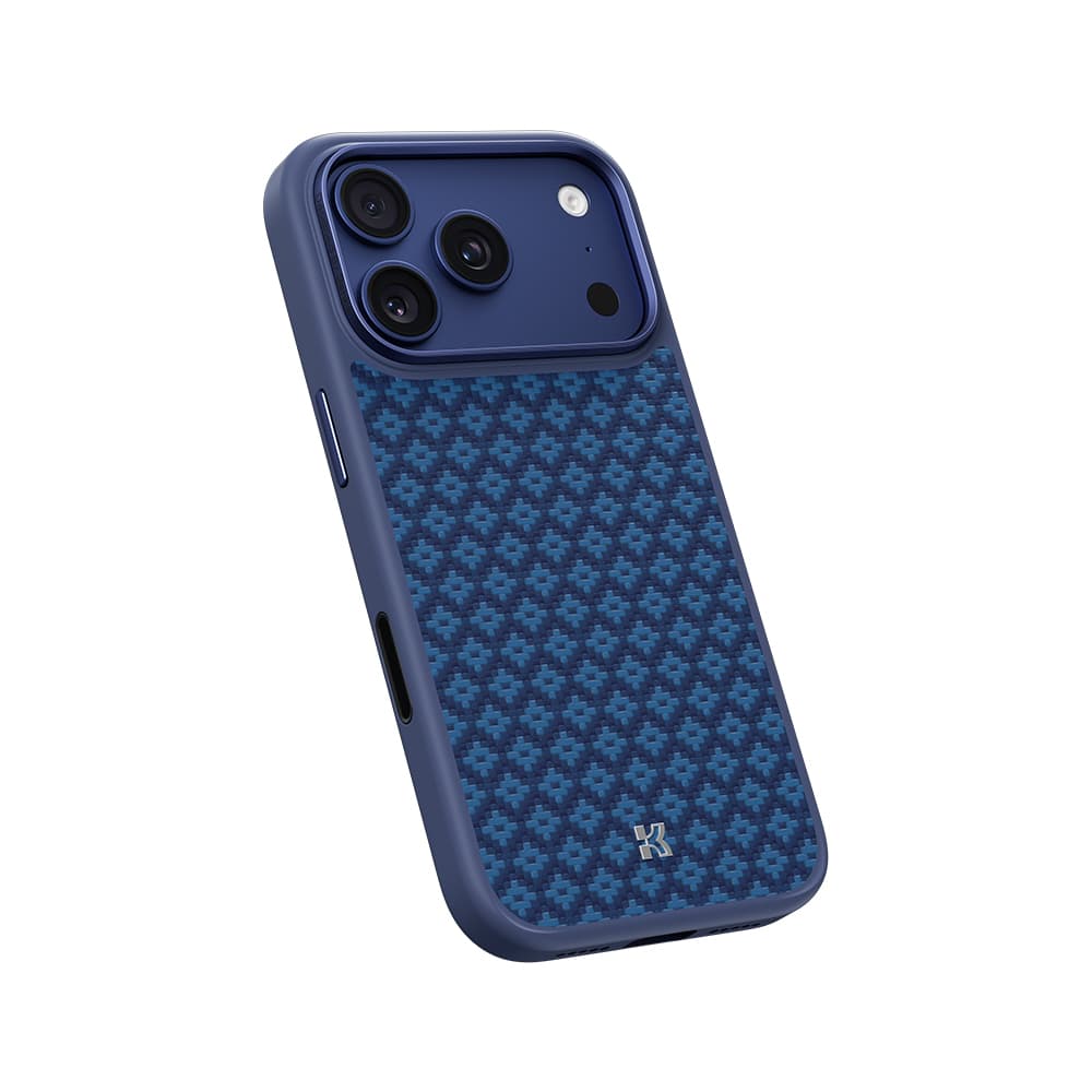 Kryt Benks Magnetic Armor Pro Armor Grid Kevlar Metal Frame 600D (YB69) pro iPhone 17 Pro modrý - náhled 3