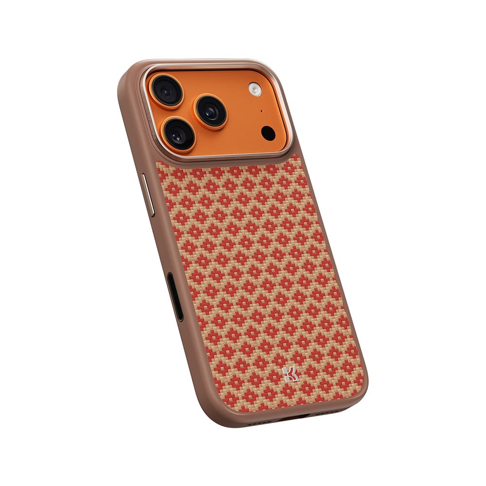 Kryt Benks Magnetic Armor Pro Armor Grid Kevlar Metal Frame 600D (YB70) pro iPhone 17 Pro Max oranžový - náhled 3