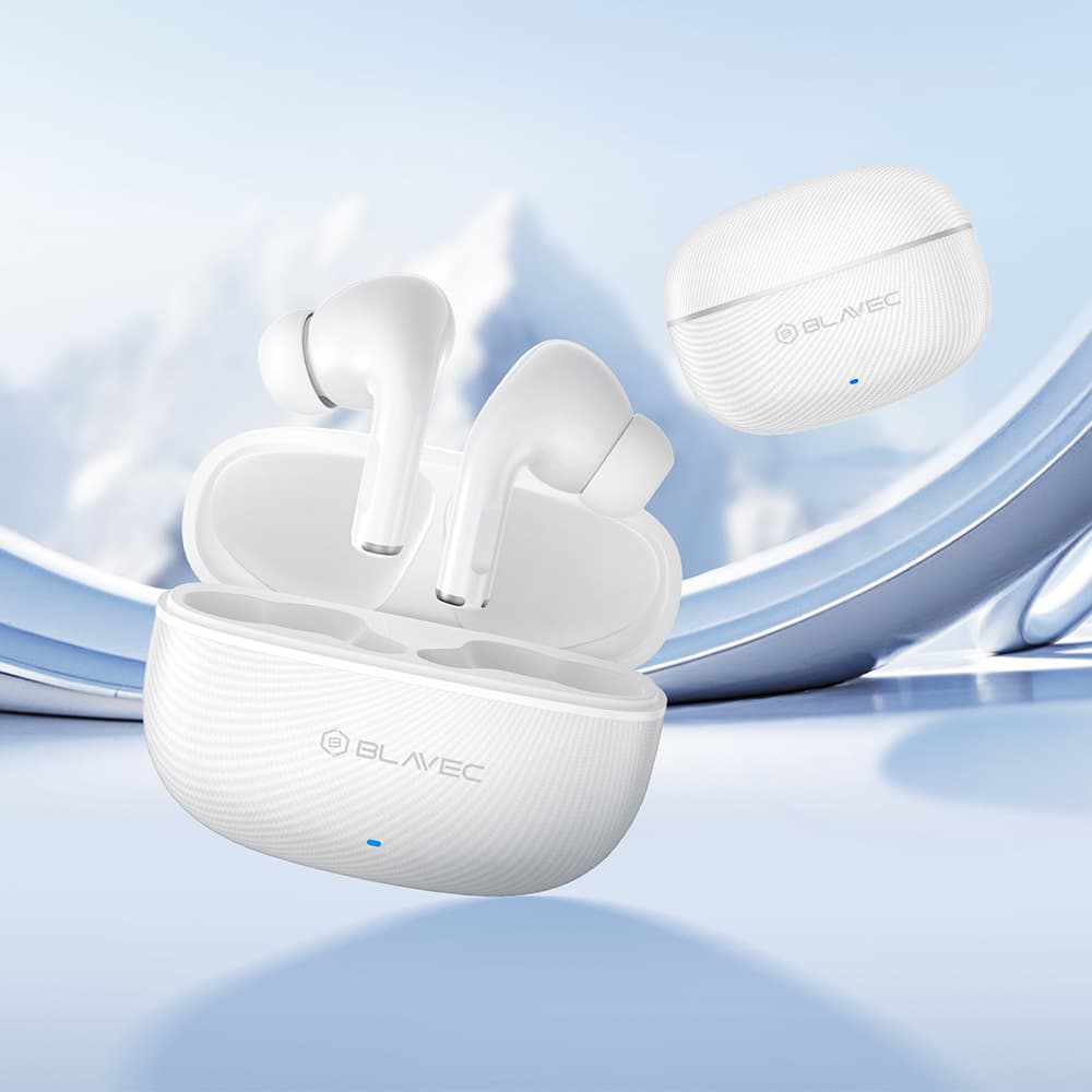 Bezdrátová sluchátka Blavec Bluetooth TWS BW-02 Carbon (BW02-W) bílá - náhled 3