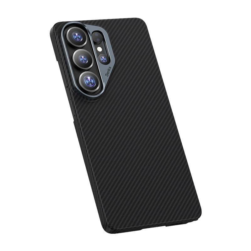 Magnetický kryt s kovovým rámečkem Benks Armor Air Kevlar 600D pro Samsung Galaxy S26 Ultra - černý - náhled 3