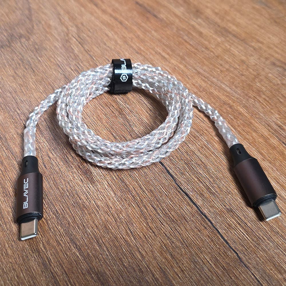 Blavec Neon svítící kabel USB-C na USB-C, PD 60W, 3A, 1 m, RGB - náhled 3