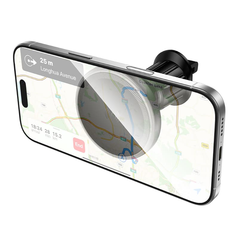 Magnetický držák do auta Borofone BH224 Flash s indukčním nabíjením černý - náhled 3
