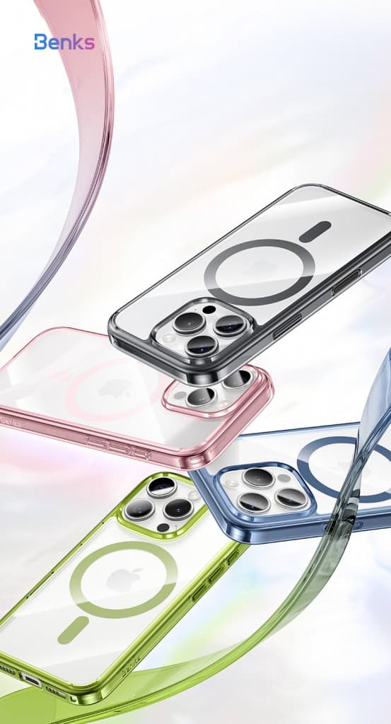 Magnetický kryt Benks Lucent Pro pro Apple iPhone 16 Pro růžový - náhled 3