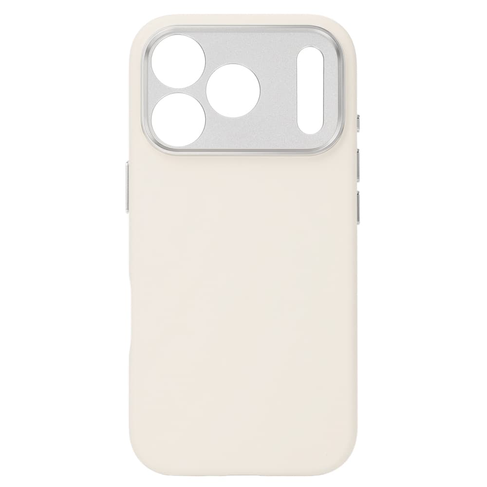 Kryt Liavec Silk Shield s kovovým rámečkem fotoaparátu pro Apple iPhone 17 Pro Max béžový - náhled 3