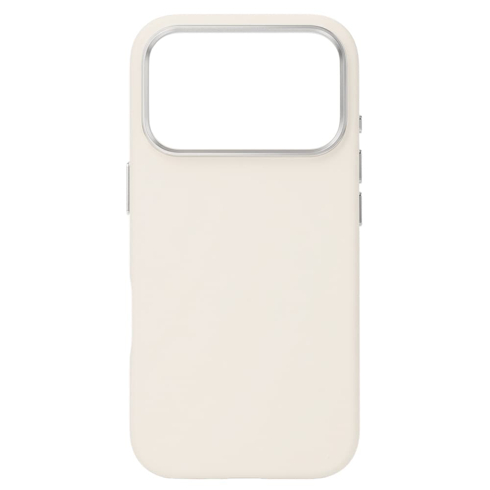 Silikonový kryt Liavec Silky s kovovým rámečkem fotoaparátu pro Apple iPhone 17 Pro béžový - náhled 3