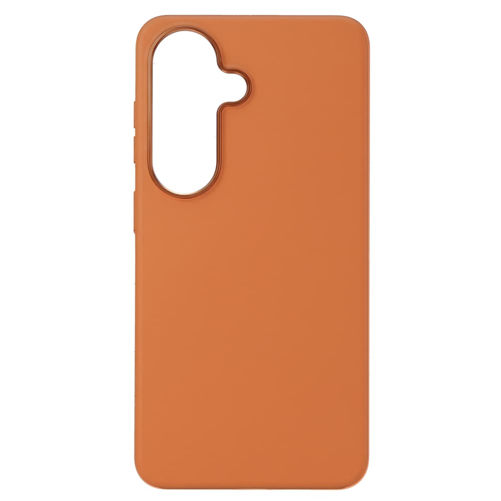 Silikonový kryt Liavec Silky s kovovým rámečkem fotoaparátu pro Samsung Galaxy S26 oranžový - náhled 3