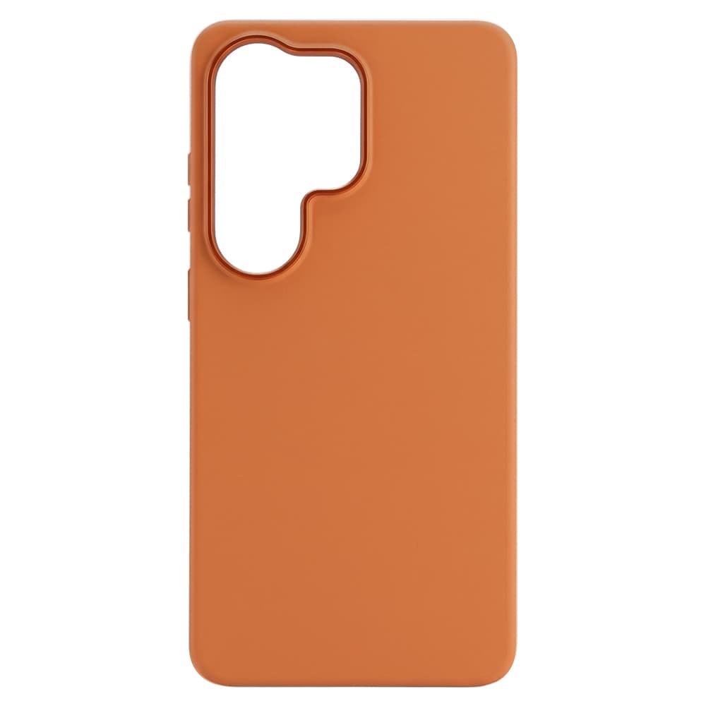 Silikonový kryt Liavec Silky s kovovým rámečkem fotoaparátu pro Samsung Galaxy S26 Ultra oranžový - náhled 3