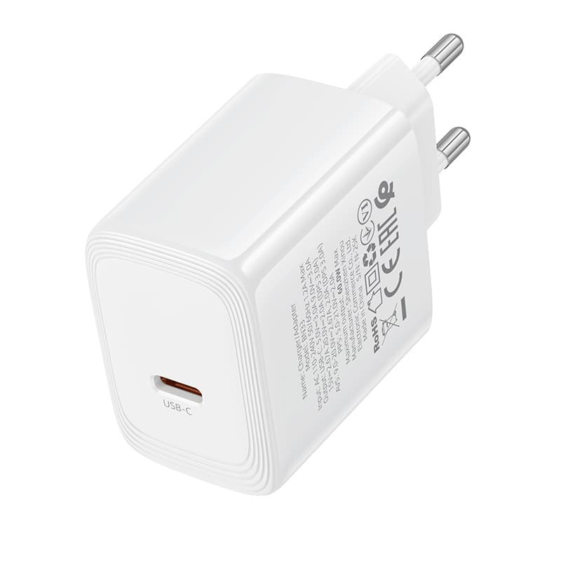 Adaptér Borofone BN33 Fuente GaN Typ C QC 3.0 PD 40W bílý - náhled 3