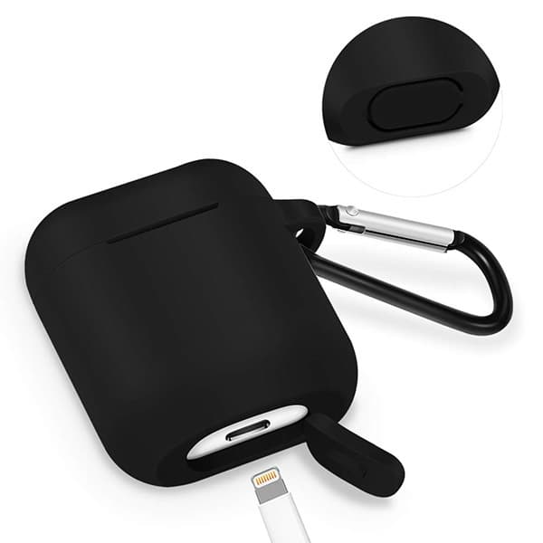 Silikonové pouzdro pro Airpods Type 1 černý - náhled 3