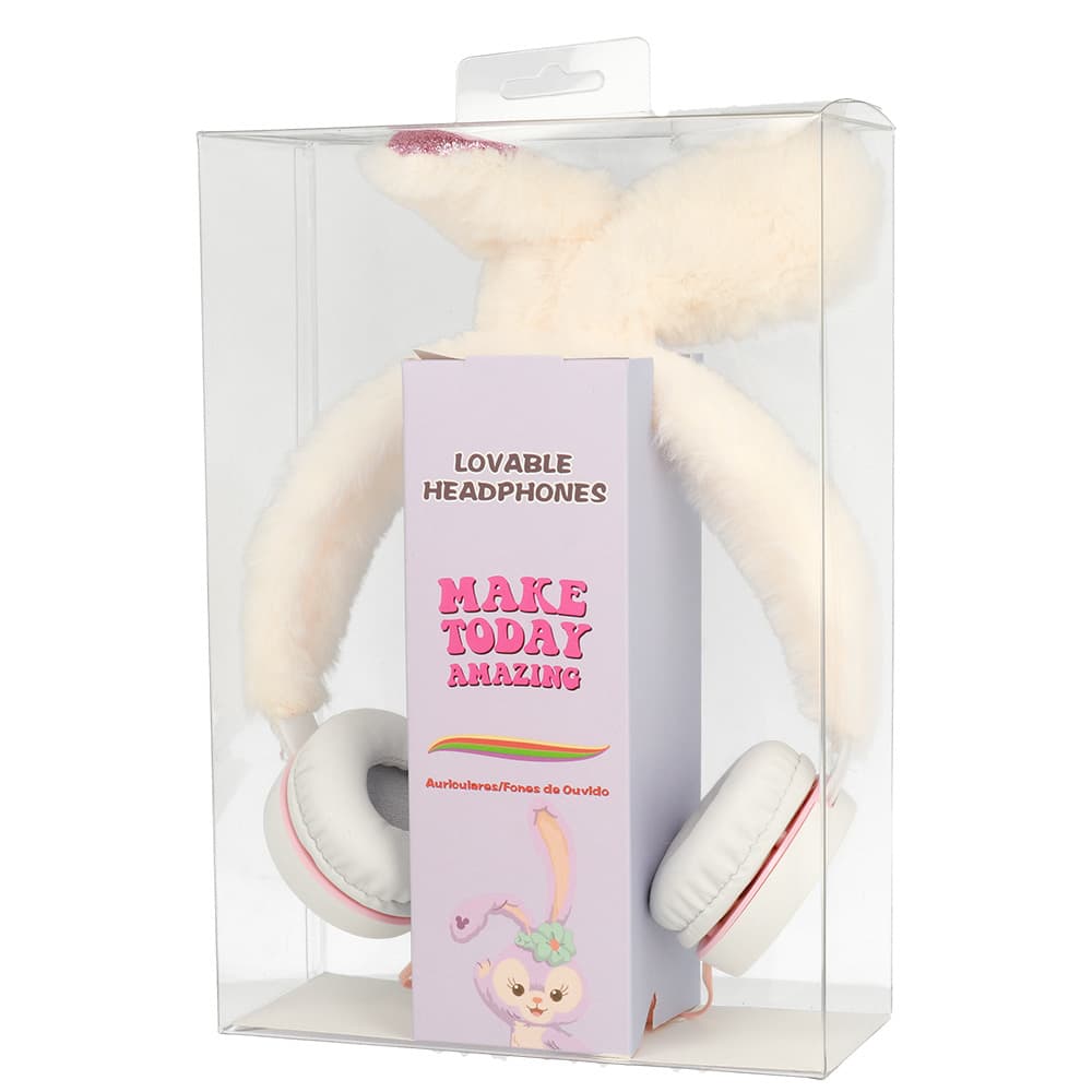 Sluchátka GJBY Plush Rabbit bílá - náhled 3