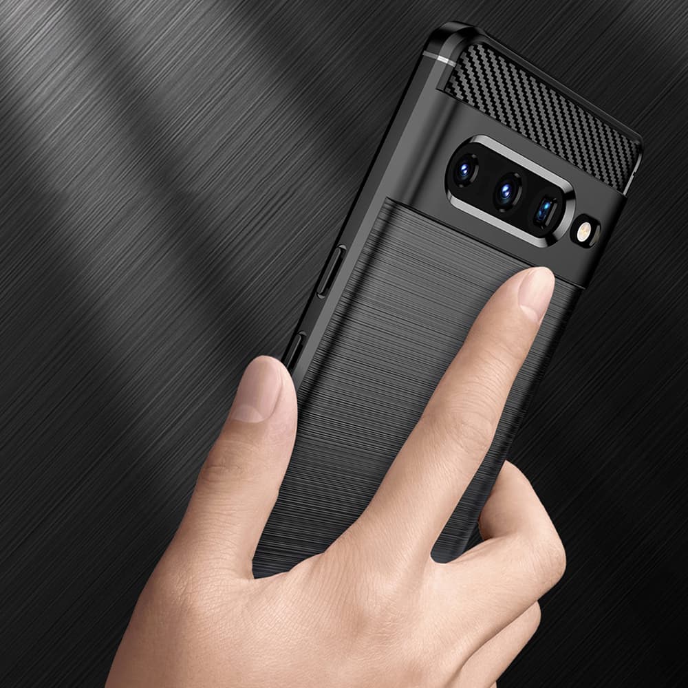 Techsuit Karbon Silikon Google Pixel 7 Pro Černá - náhled 4