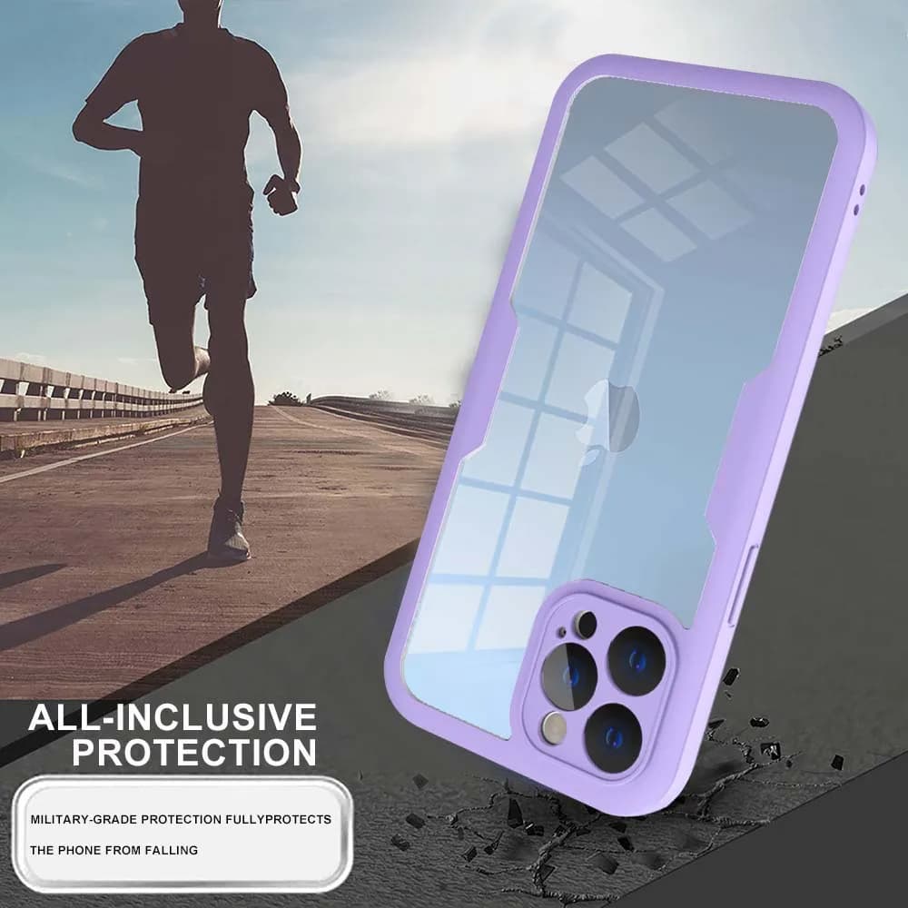 Techsuit ColorVerse 360 Series Screen Protector iPhone 13 Pro Pink - náhled 4