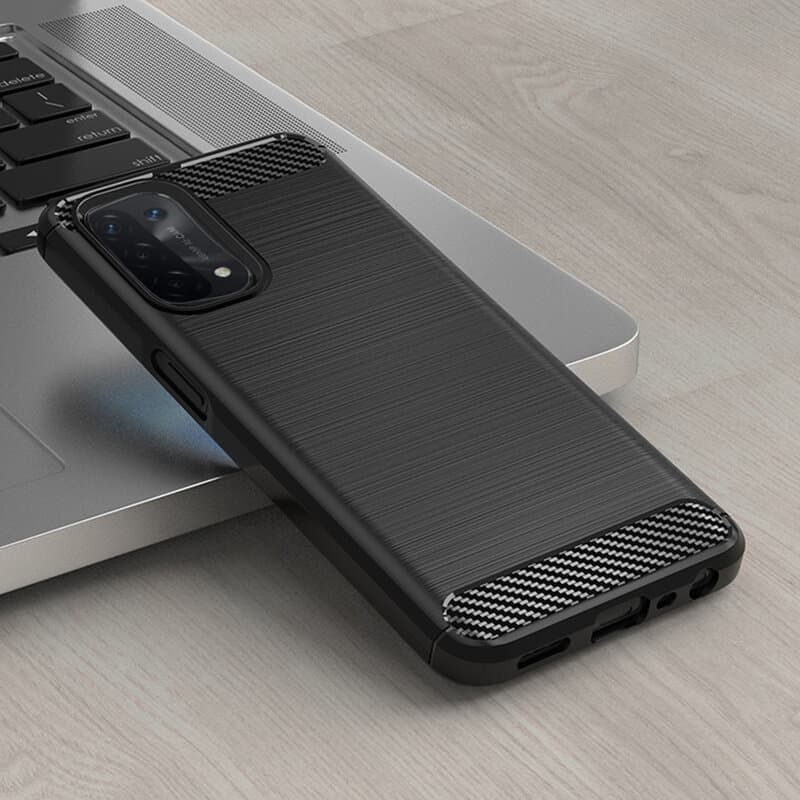Techsuit Karbon Silikon Černý Oppo A54 5G A74 5G OnePlus Nord N200 5G - náhled 4