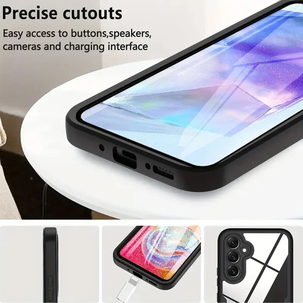 Techsuit ColorVerse 360 Series Screen Protector Samsung Galaxy A55 5G Black - náhled 4