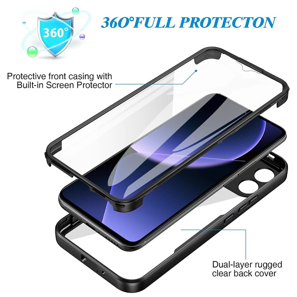 Techsuit ColorVerse 360 Series Screen Protector Xiaomi Redmi 12 4G Black - náhled 4