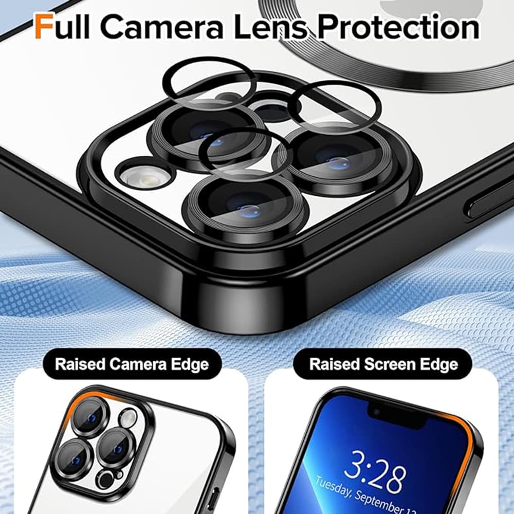 Techsuit Luxusní Krystal MagSafe iPhone 13 Pro Černý - náhled 4