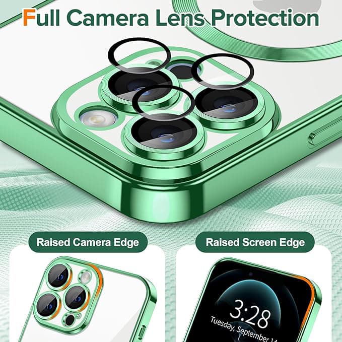 Techsuit Luxusní Krystal MagSafe iPhone 12 Pro Světle zelená - náhled 4