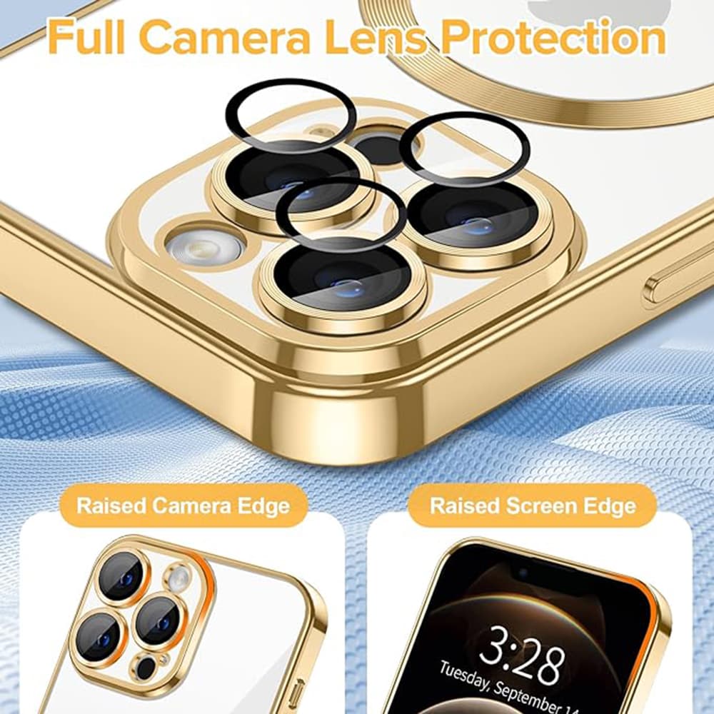 Techsuit Luxusní Křišťál MagSafe iPhone 12 Pro Gold - náhled 4