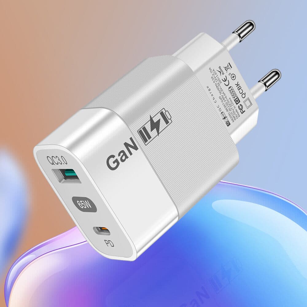 Techsuit síťová nabíječka CHPD131 GaN USB Type C 65W bílá - náhled 4