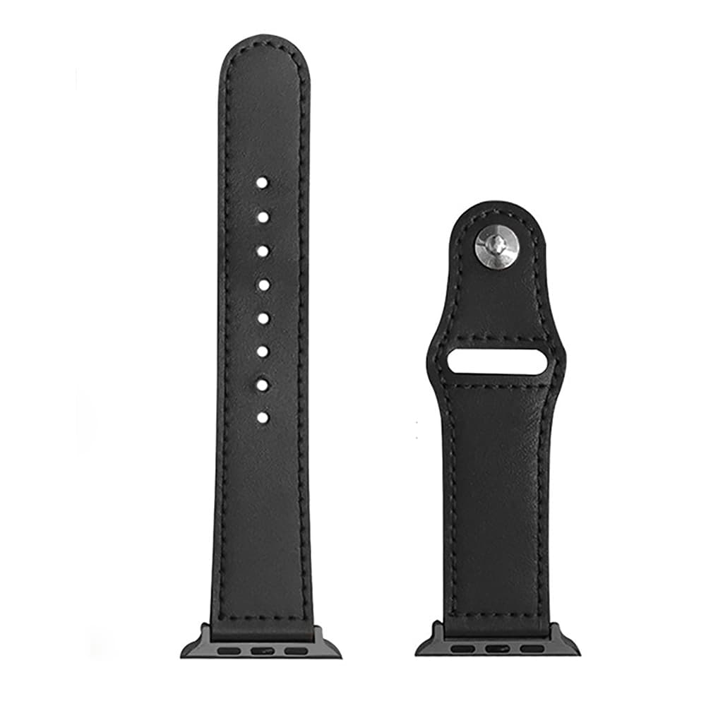 Techsuit - řemínek k hodinkám (W033) pro muže - Apple Watch 1/2/3/4/5/6/7/8/9/10/11/SE/SE 2/SE 3 (38/40/41/42mm) - černý - náhled 4