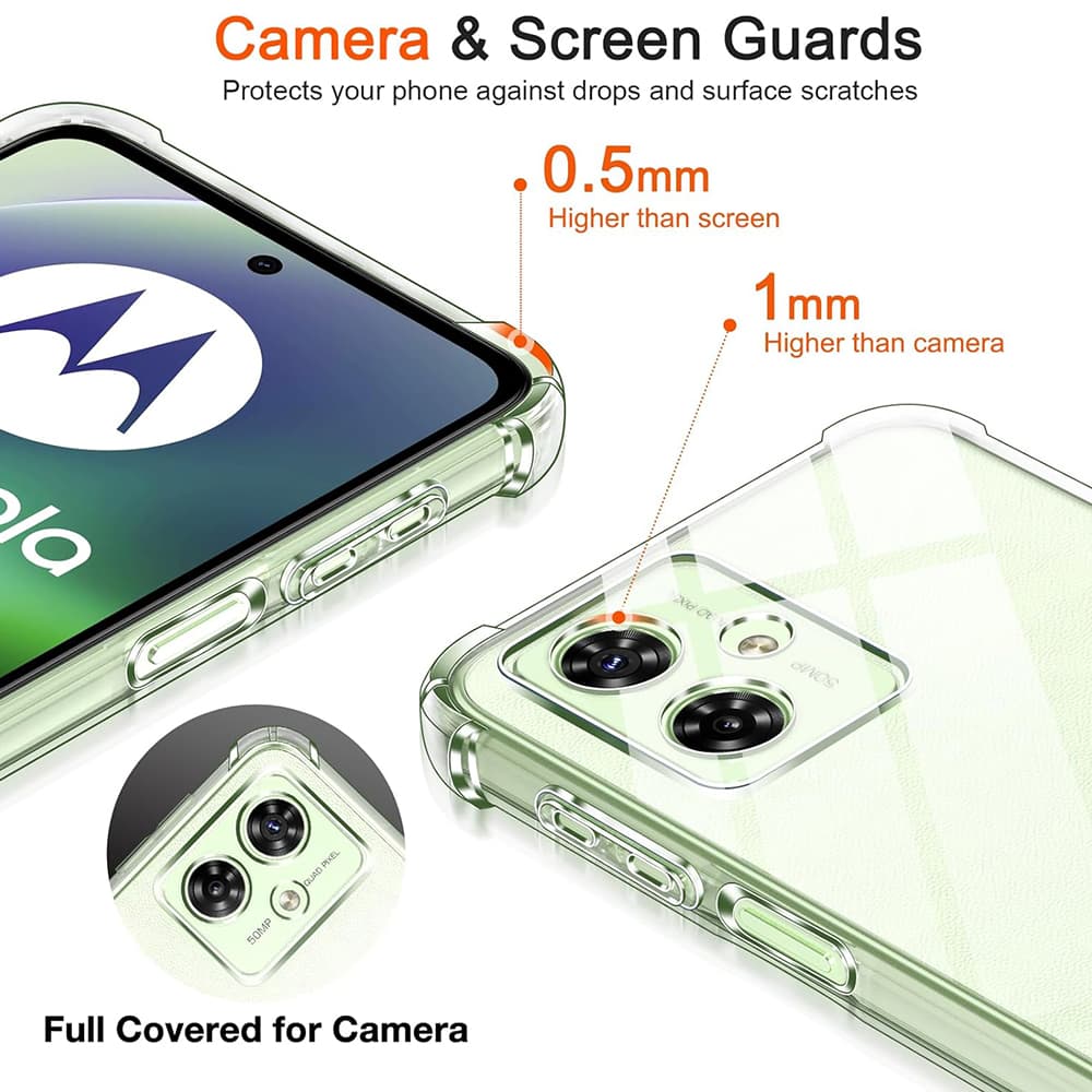 Techsuit Shockproof Clear Silicone pro Motorola Moto G54 G64 Clear - náhled 4