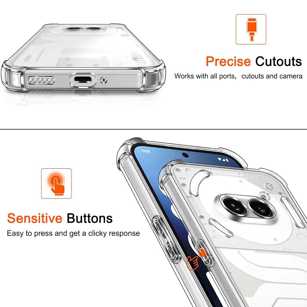 Techsuit Průhledný nárazuvzdorný Nothing Phone (2a) - náhled 4