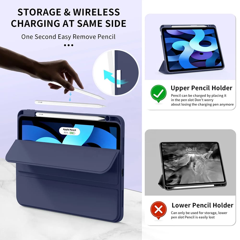 Techsuit Flex Trifold s držákem tužky iPad Air 4 Air 5 Matcha zelená - náhled 4