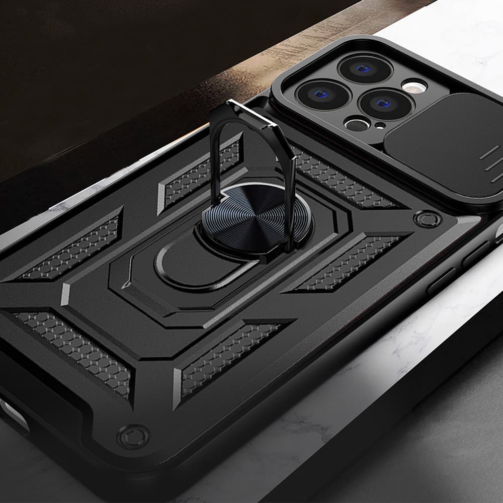 Techsuit CamShield řada iPhone 15 Pro Max modrý - náhled 4